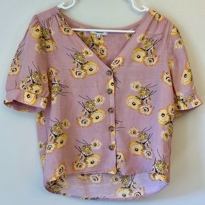 Madewell floral blouse